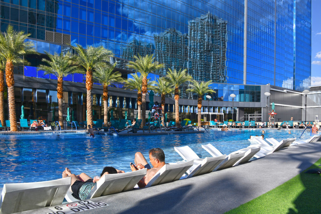 The pool at Hilton Grand Vacations hotel in Las Vegas